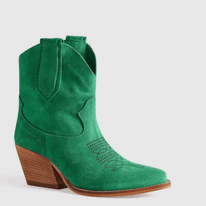 Håndlavet western boots i cool grøn