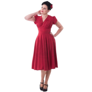 Retro 50s swing dress in red