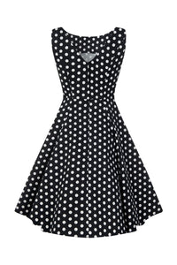 Hepburn polka dot doll dress black/white