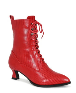 Fede røde støvler i lækkert feminint look !
